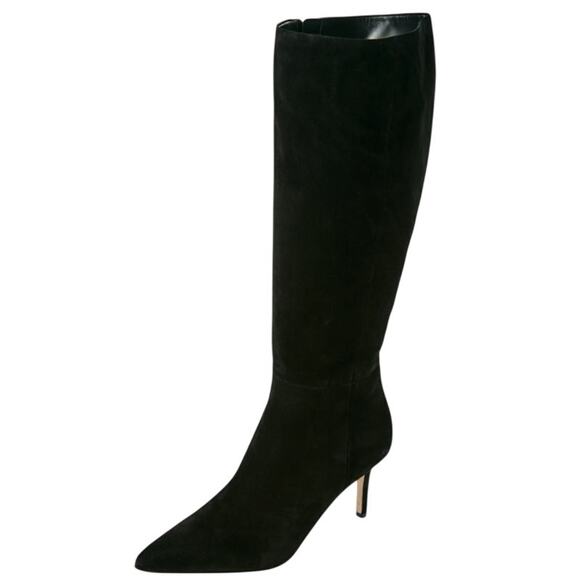 Veronica Beard Womens Lisa 45 Knee High Boots US 8 M Black Suede GUC